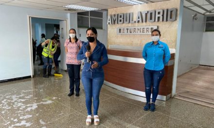 Gobierno Bolivariano de Aragua realizó jornada de limpieza y desinfección en el Ambulatorio de Turmero