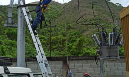 Fortalecen suministro eléctrico con labores especializadas en el municipio Ocumare de la Costa de Oro