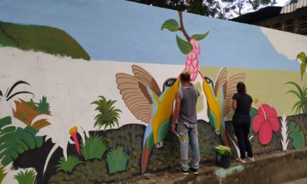 FundAragua realiza murales con concepto de arte y conciencia ecológica