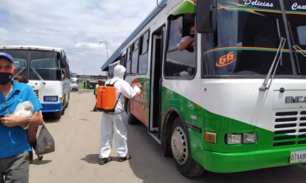 Gobierno realizó jornada de desinfección en el Terminal de Maracay
