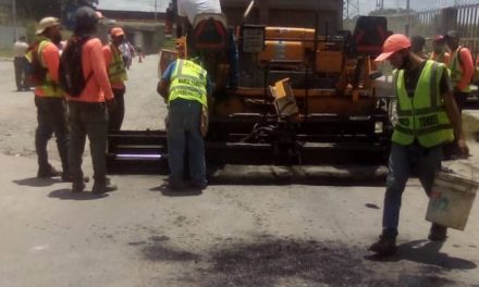 66 toneladas de asfalto fueron colocadas en la avenida Doctor Montoya de Linares Alcántara