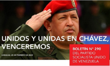 Edición 290 del boletín del PSUV exalta unidad en Chávez para vencer