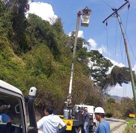Corpoelec atendió redes eléctricas en vía costera del estado Aragua