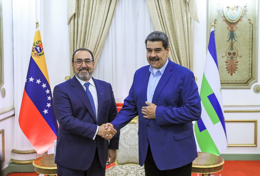 Nicolás Maduro, Presidente de la República, y Sergio Díaz-Granados, presidente ejecutivo del ente multilateral | FOTO AGENCIAS