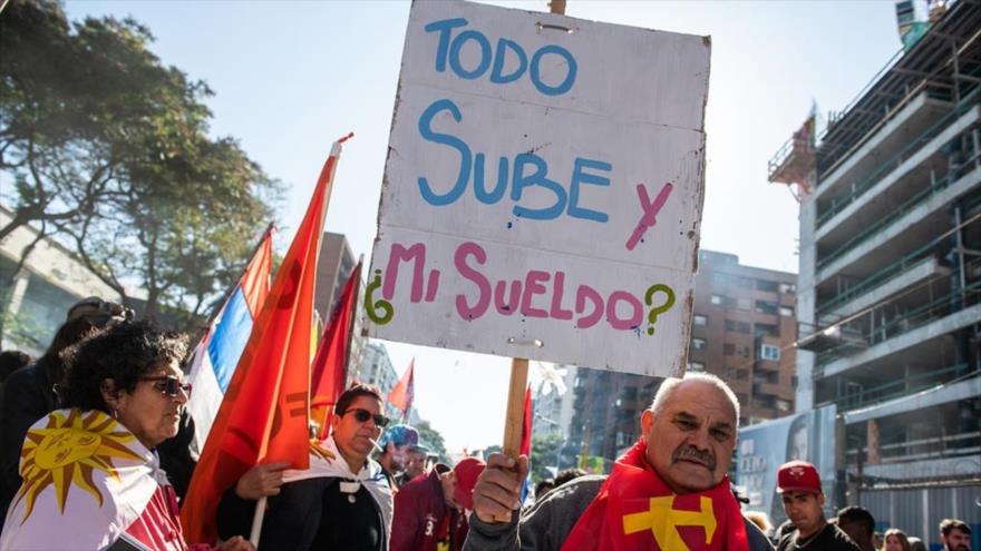 Trabajadores uruguayos realizaron nuevo paro general parcial por mejoras salariales | FOTO HISPANTV