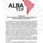 Venezuela reconoce acompañamiento del ALBA-TCP por pretensión de EEUU de robar avión de Emtrasur
