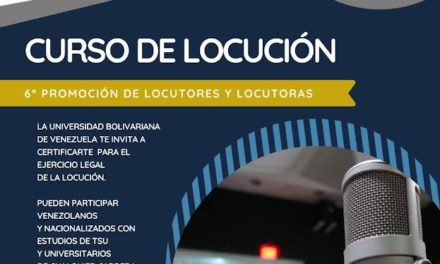 UBV Aragua abre proceso de preinscripción para el curso de locución