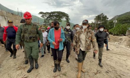 Vicepresidenta Delcy Rodríguez y Gobernadora Karina Carpio recorrieron zonas afectadas de Palmarito en El Castaño