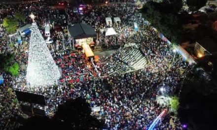Ribas encendió el túnel de luces y el árbol de Navidad más grande de Aragua