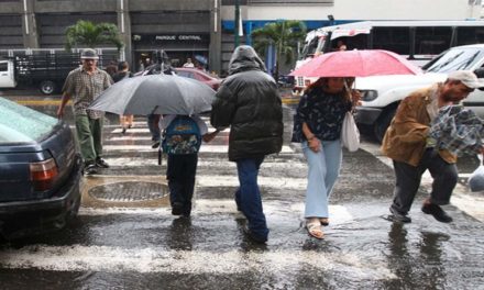 Inameh pronosticó fuertes precipitaciones en gran parte del país