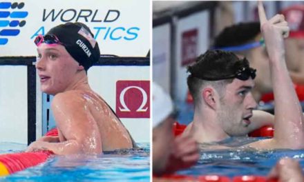 Estadounidenses Curzan y Amstrong ganan oro en Mundial de natación