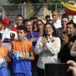 Gobernadora Karina Carpio encabezó inauguración de espacios deportivos en Revenga