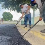 Colocadas más de 700 toneladas de asfalto en Andrés Bello