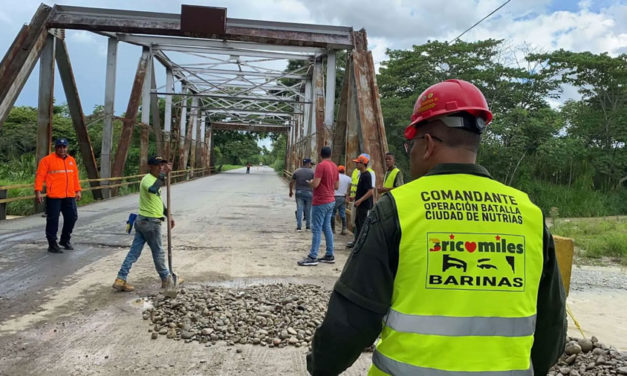 Restituido paso vehicular por el puente Michay entre Barinas-Táchira