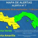 Regiones de Panamá en alerta amarilla por intensas lluvias