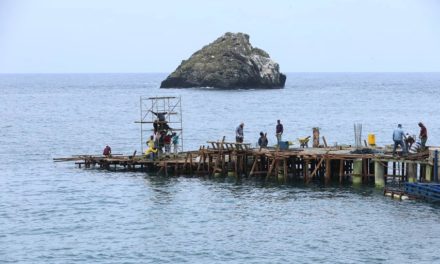 Avanza trabajo del muelle para consolidación de hidrovías en Costa de Oro