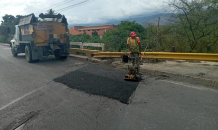 Ejecutivo regional realizó jornada de bacheo en avenida Constitución de Maracay