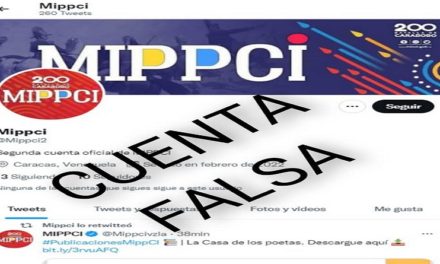 Denuncian creación de cuenta falsa del Mippci en Twitter para difundir mentiras