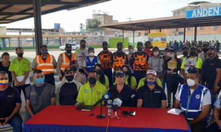 Gobierno regional y local activaron operativo Semana Santa Segura en el terminal de Maracay