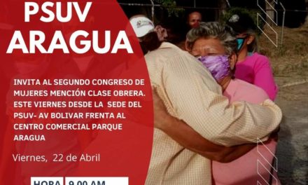 Clase obrera de Aragua convoca al II Congreso de Mujeres