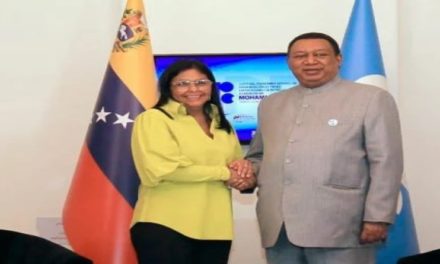 Secretario General OPEP sostiene reunión con vicepresidenta Delcy Rodríguez