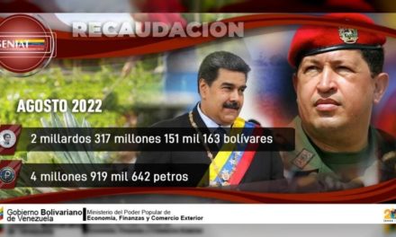SENIAT recaudó más de 2 millardos de bolívares en agosto