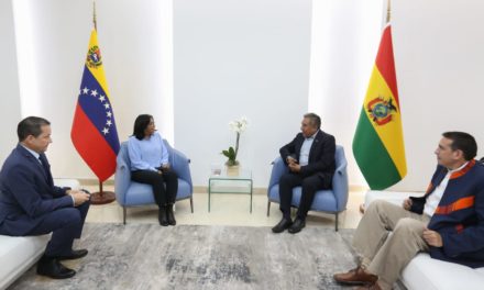 Vicepresidenta Rodríguez sostuvo reunión con el canciller de Bolivia