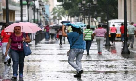 Inameh prevé este domingo lluvias y chubascos en gran parte del país