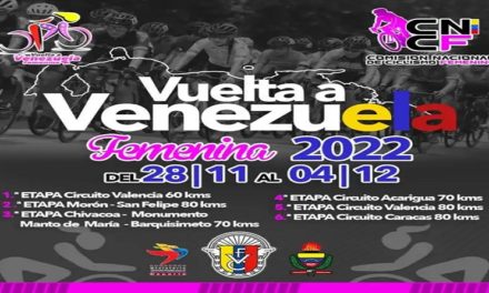 Primera edición de la Vuelta Ciclística a Venezuela Femenina arranca el 28 Nov