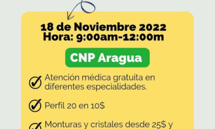CNP Aragua ofrecerá operativo de salud totalmente gratuito