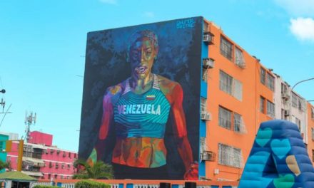 Inauguraron mural más grande de Venezuela en honor a Yulimar Rojas