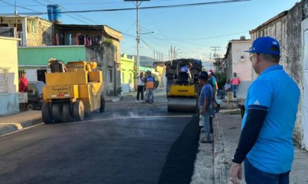 Más de 600 toneladas de asfalto fueron colocadas en el sector Guillén 1 de Cagua