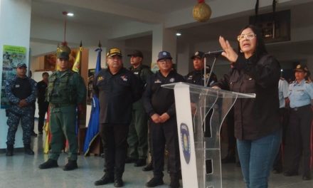 Gobernadora Karina Carpio dio mensaje institucional a los cuerpos de seguridad del estado Aragua