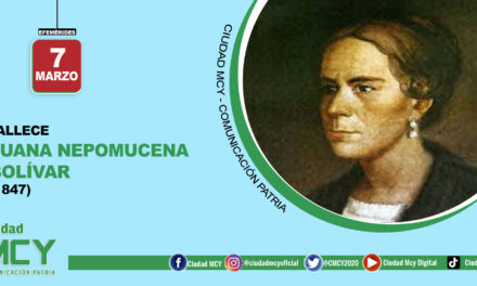 #Efeméride | 1847: Fallece Juana Nepomucena Bolívar