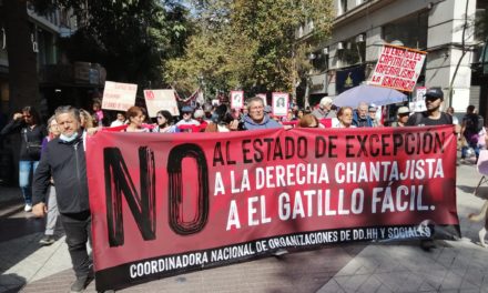 Chilenos protestan contra la ley Naín-Retamal