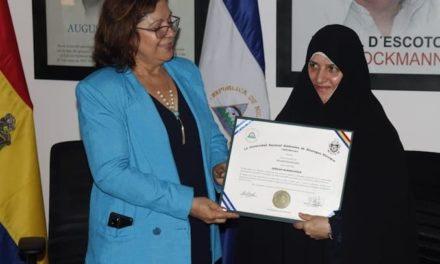 Primera dama de Irán recibió título honorífico de Visitante Distinguida en Nicaragua