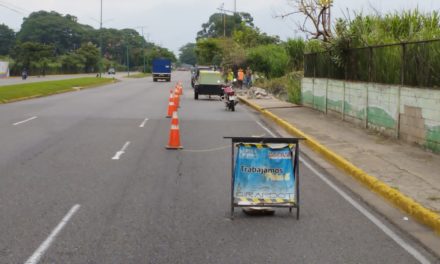 Iniciaron trabajos de reparación vial en la avenida Universidad de Maracay
