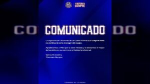 Tiburones de La Guaira anunció que Gregorio Petit no continuará como su mánager