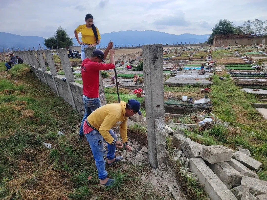 Avanza recuperación integral del cementerio del sector Alto Fogón en Tovar