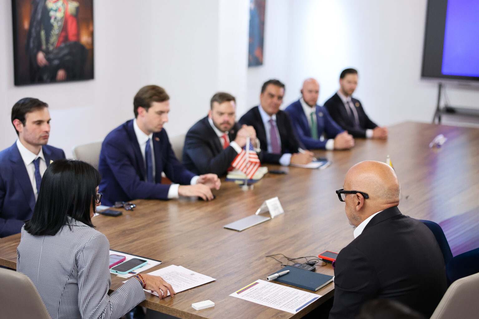 Presidenta Delcy Rodríguez sostiene reunión con delegación de alto nivel de EEUU