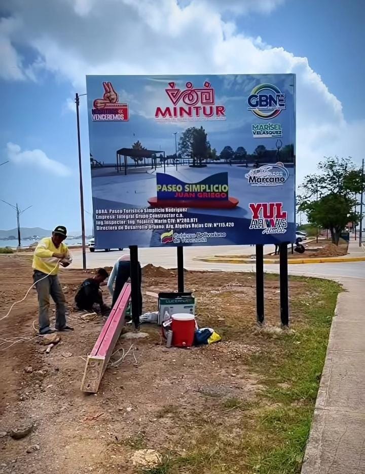 Ministra Cabello inspeccionó avances en construcción de la primera cinta costera de Margarita