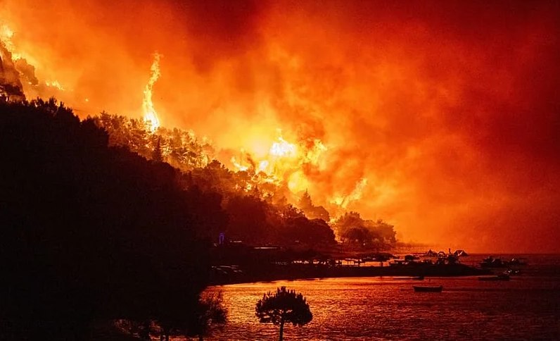 Evacúan por mar a 700 personas por voraz incendio forestal en Croacia