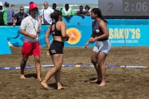 Esther Oyola es la primera venezolana en lucha de playa de los Juegos Olímpicos Juveniles
